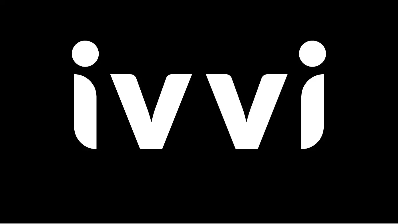 ivvi black logo on black background